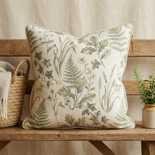 Botanical Linen Garden Cushion