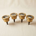 Solar Brass Path Uplights (Set of 4)