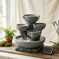 Solar Cascade Water Fountain Bowl